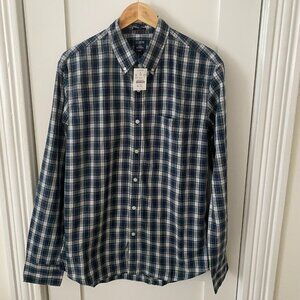 NWT J.Crew Button Down Shirt Flex Washed Men's Size Large Slim Multicolor Plaid